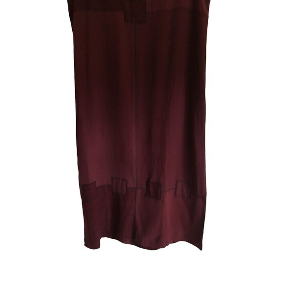 Coldwater Creek Large Dress Lyocel Tencel Wine Maroon Women's Size Lagenlook - Picture 4 of 9